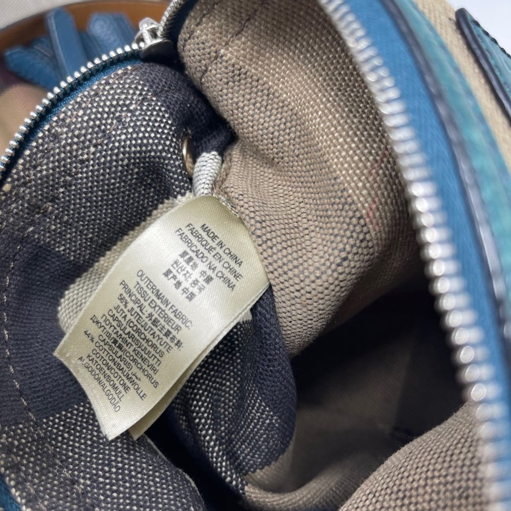 BURBERRY Ashby Canvas Tassel Bucket Bag - Picture 5 of 10